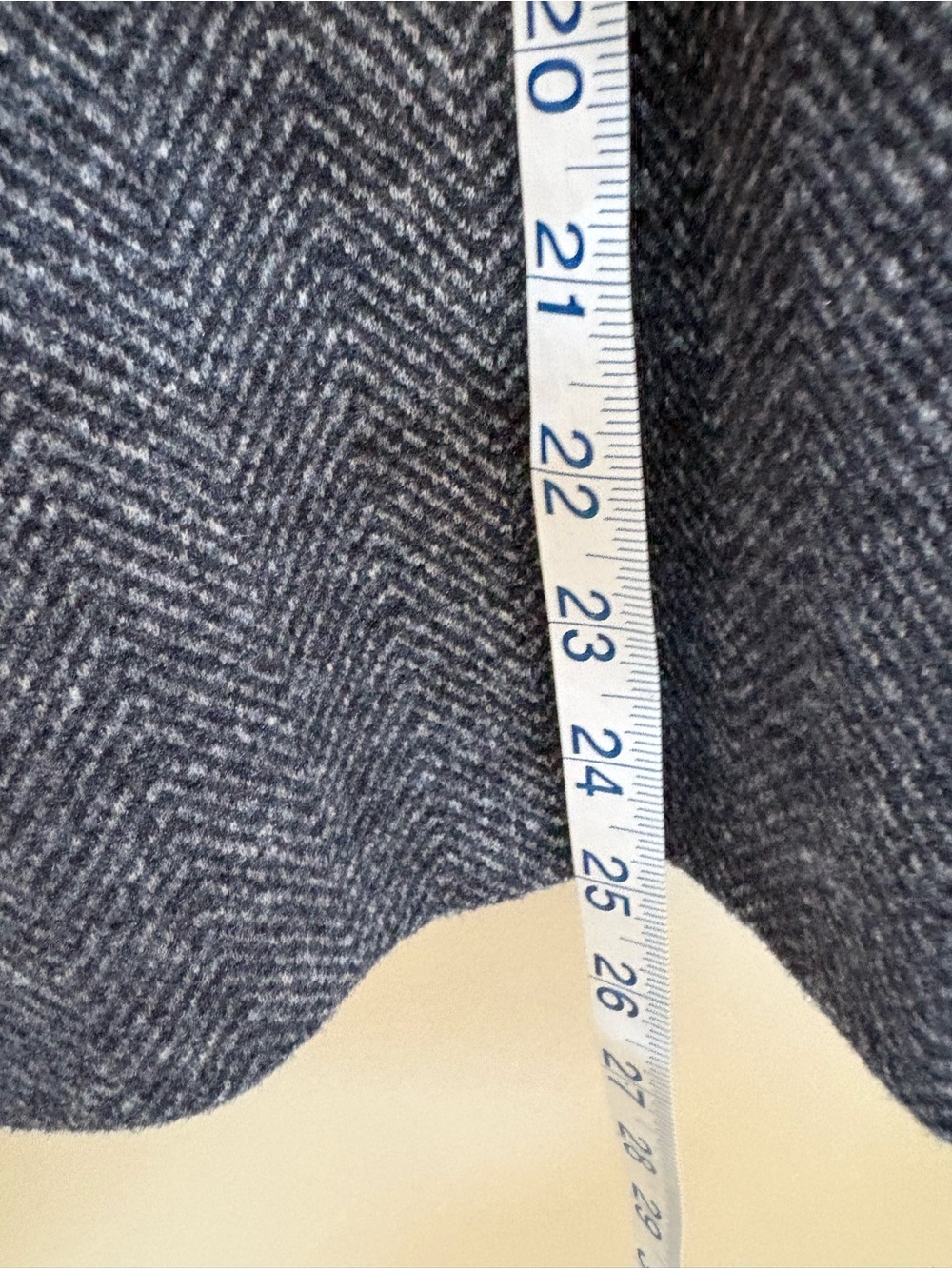 Ann Taylor Navy and Gray Herringbone Single-Button Blazer - Picture 6 of 11